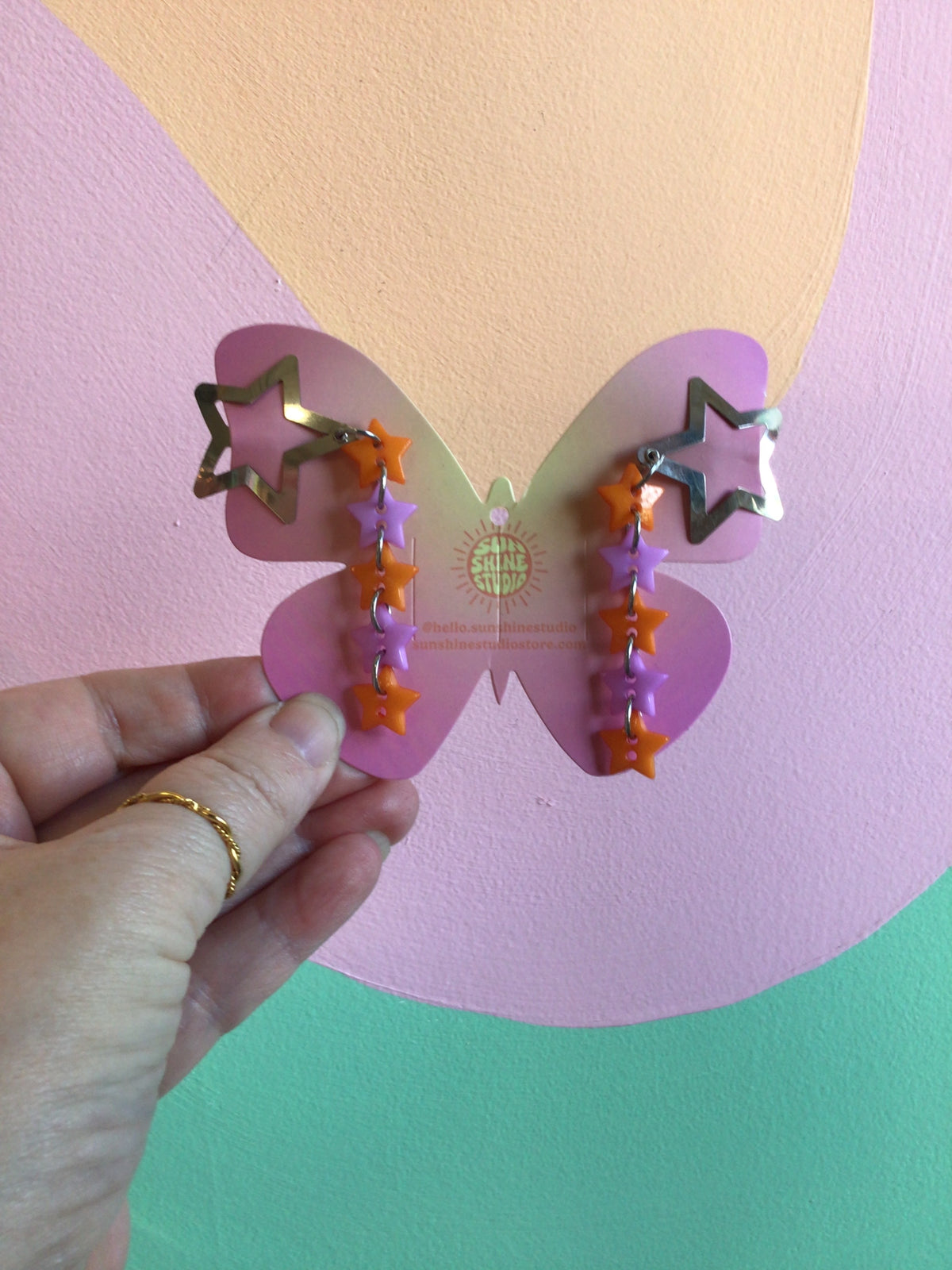Bright and Fun Button Dangle Earrings