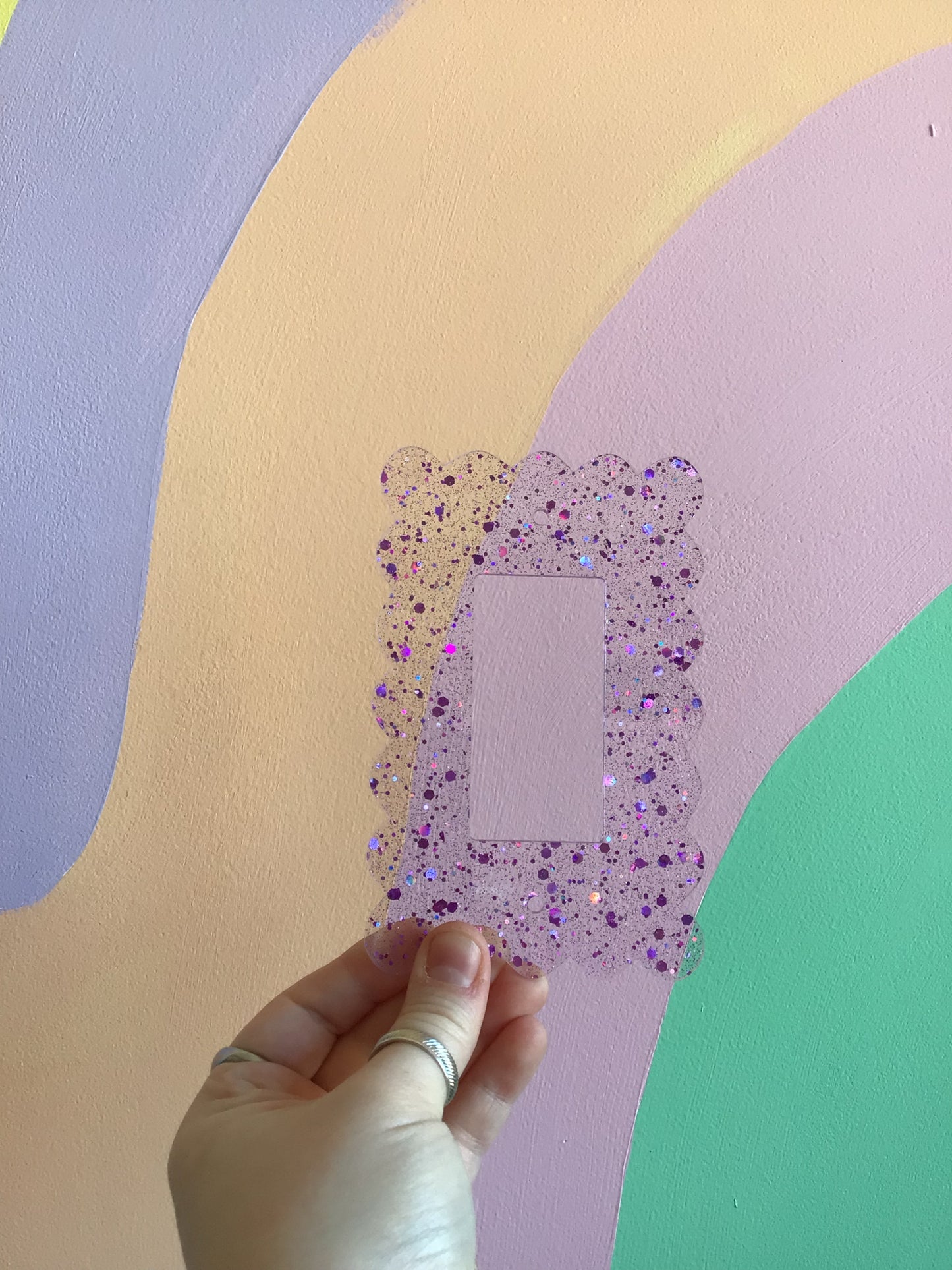 Purple Glitter Confetti Outlet Covers