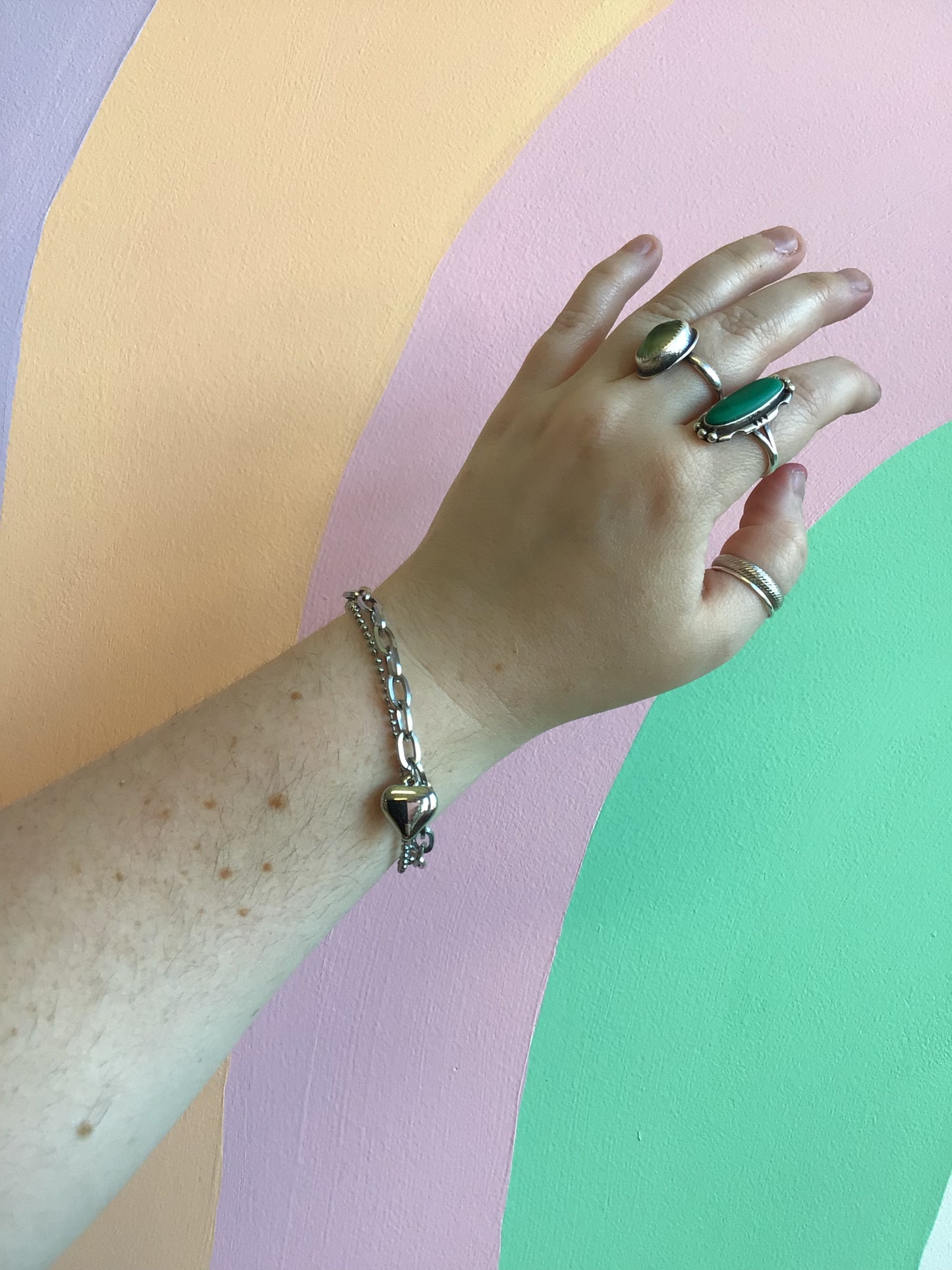 Layered Titanium Paperclip Bracelets
