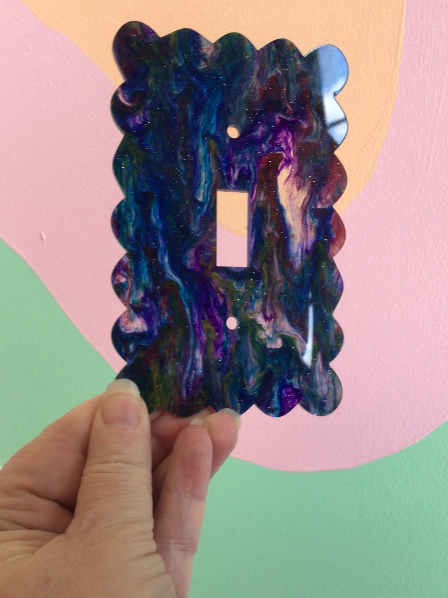 Galaxy Sparkling Paint Outlet Covers