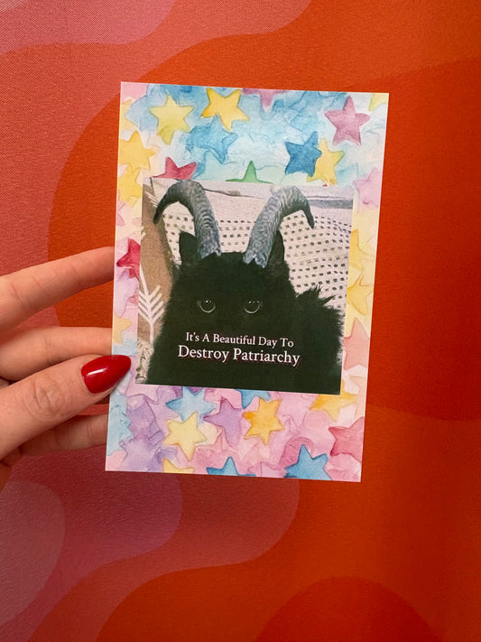 Destroy Patriarchy Post Card