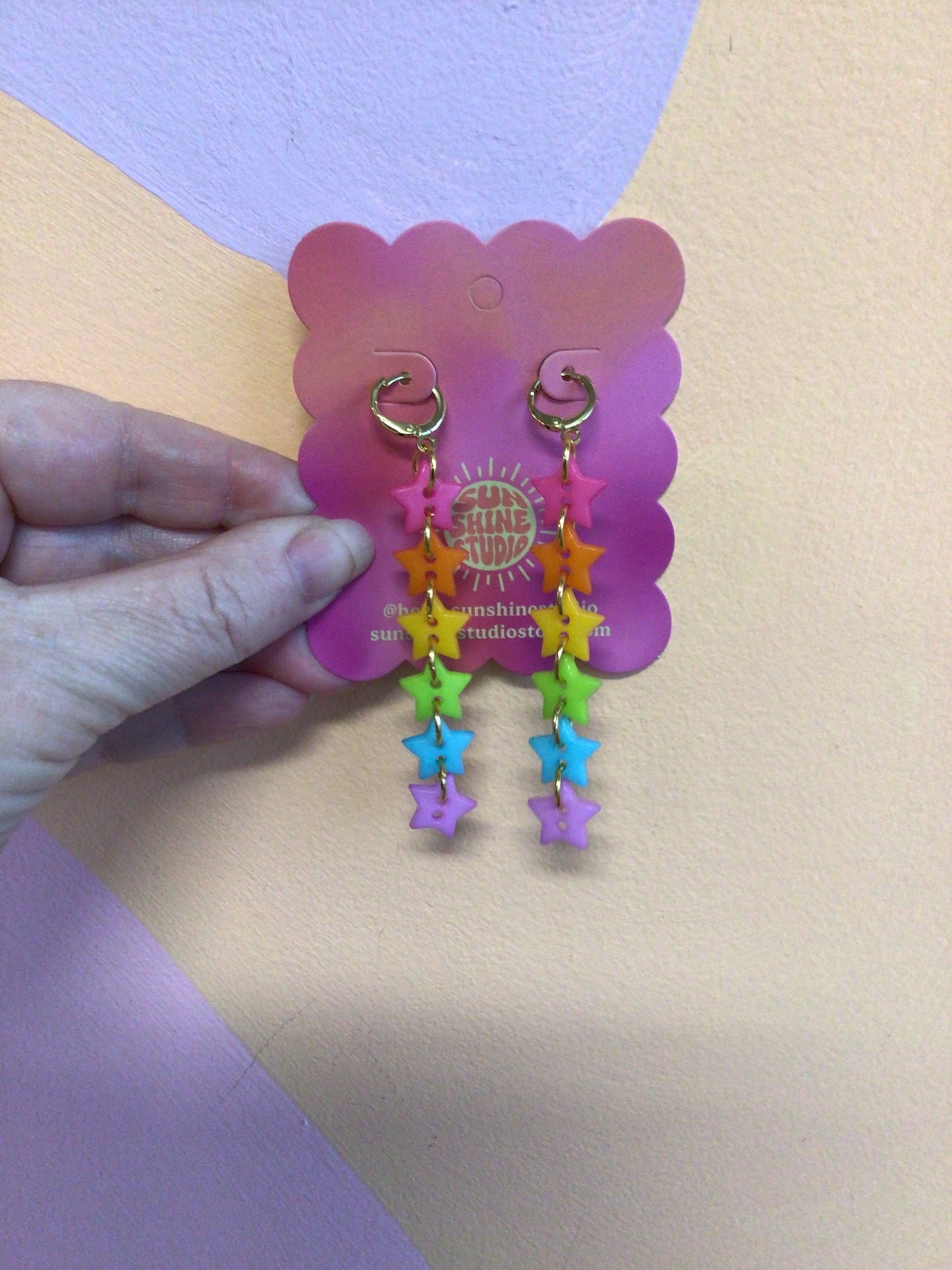 Bright and Fun Button Dangle Earrings