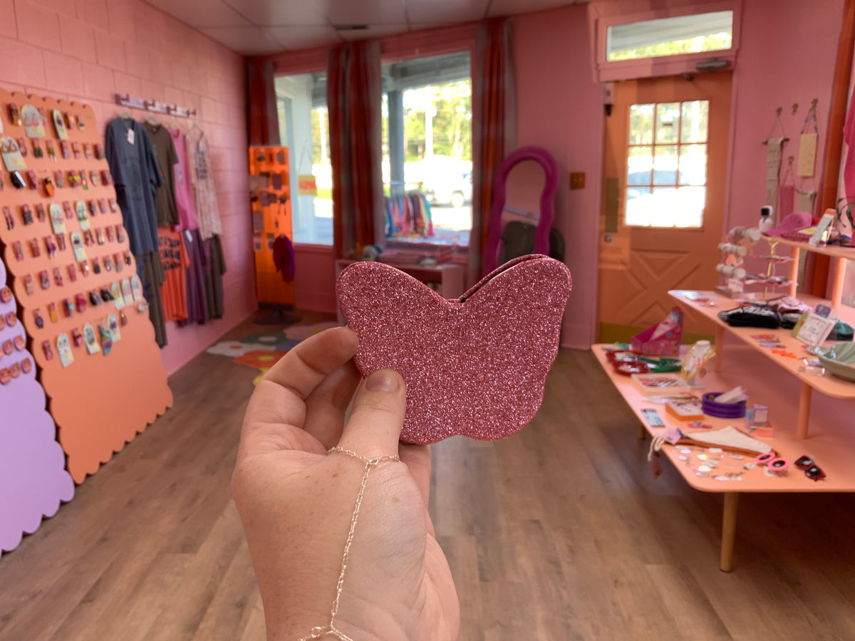 Sparkling Butterfly Travel Mirror