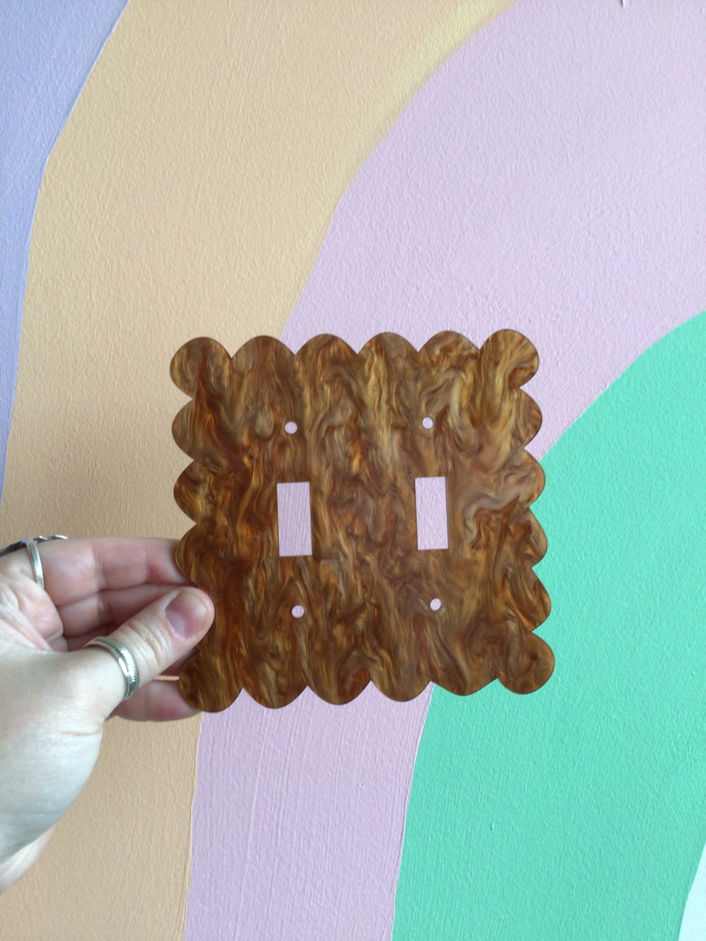 Brown Marble Outlet Covers