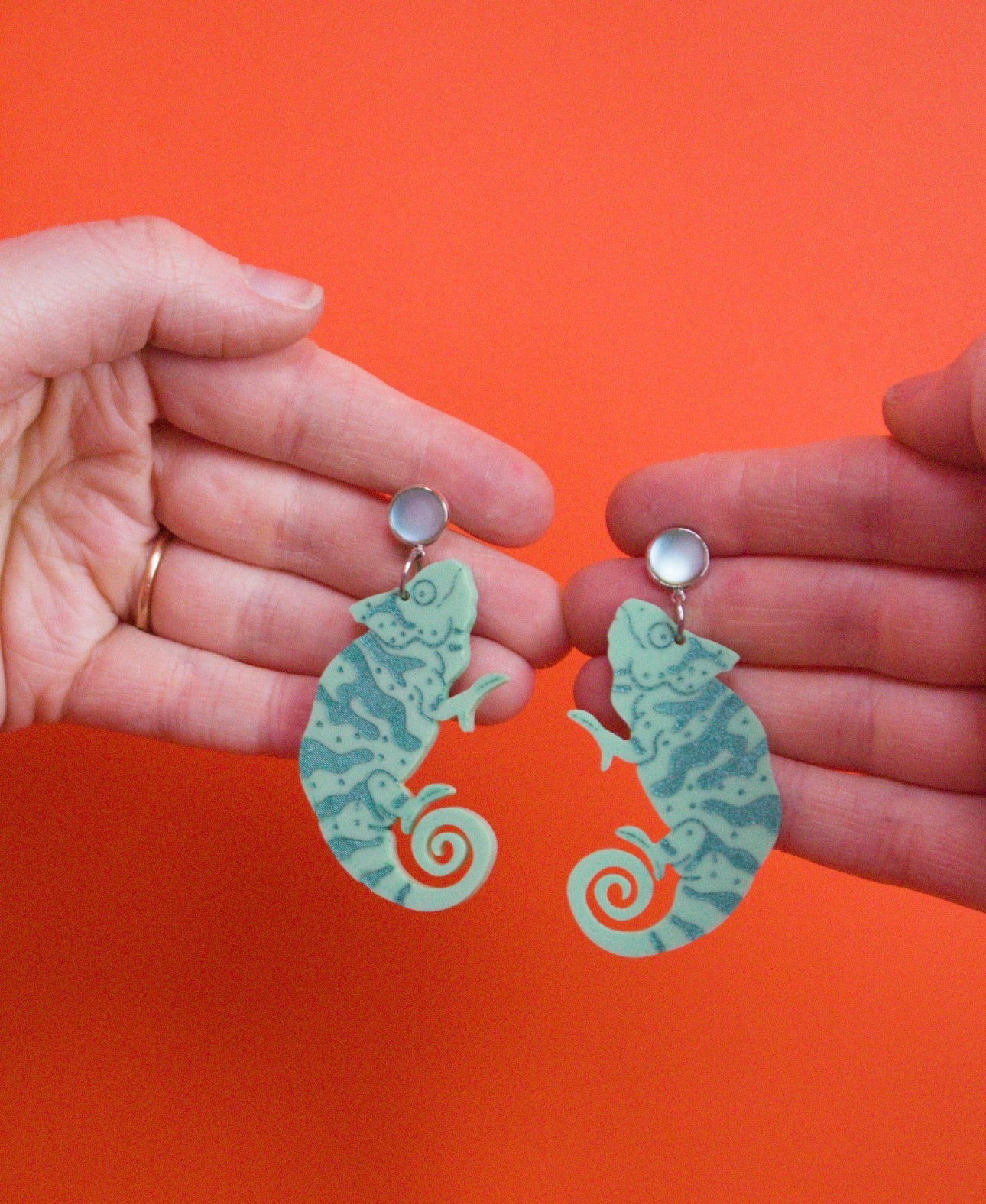 Chameleon Dangle Earring