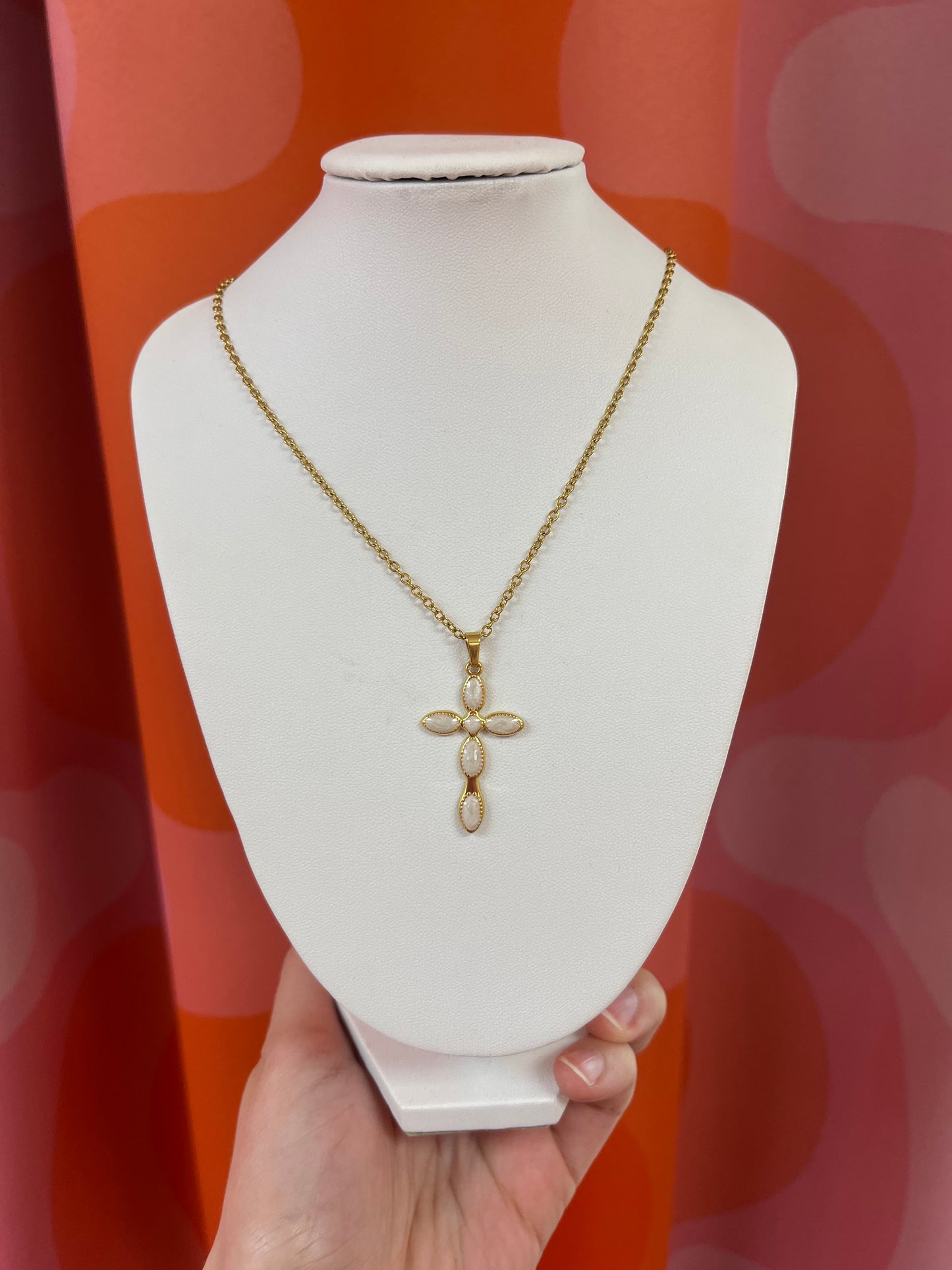 Colorful Cross Titanium Necklace