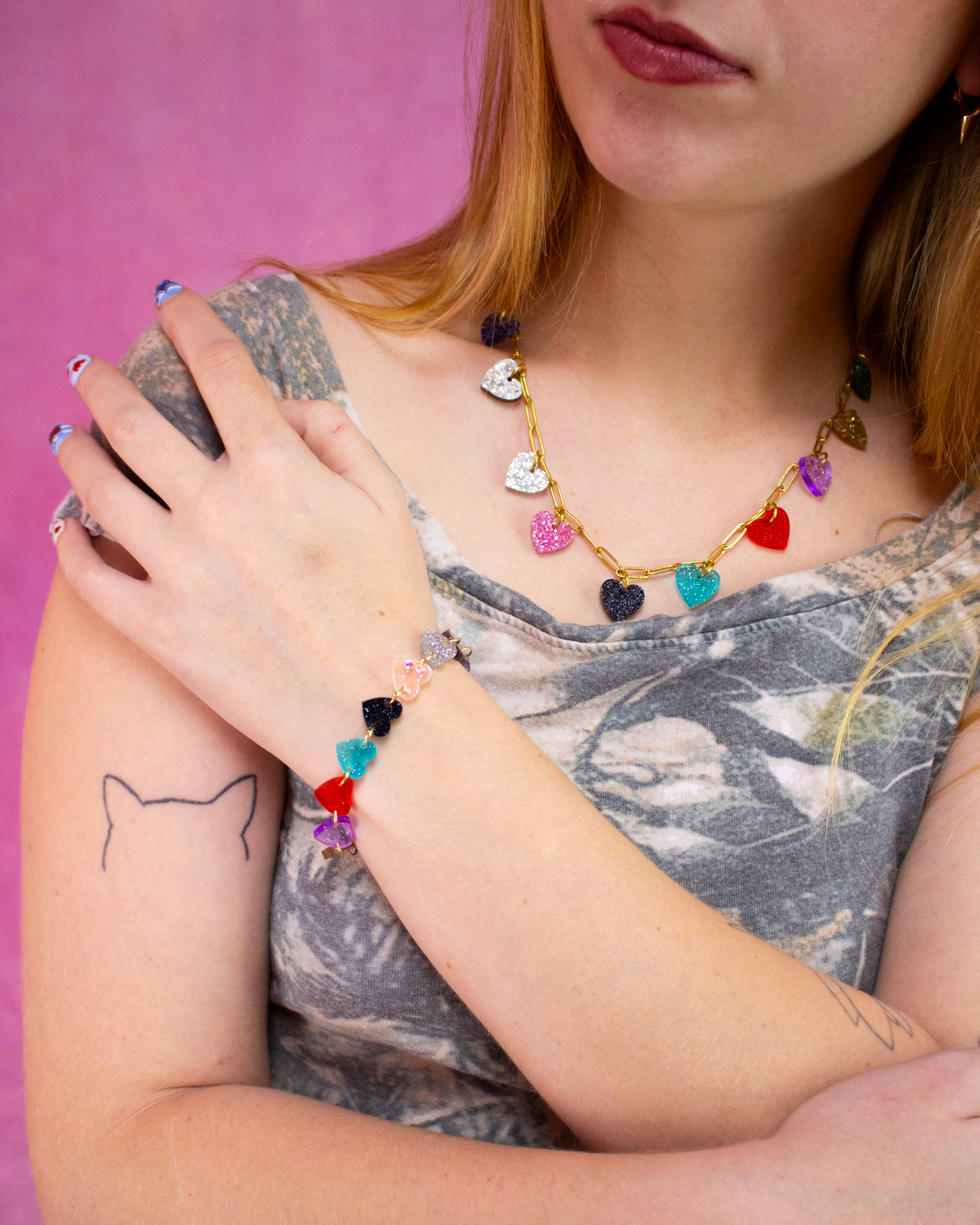 12 Eras Hearts Charm Necklace