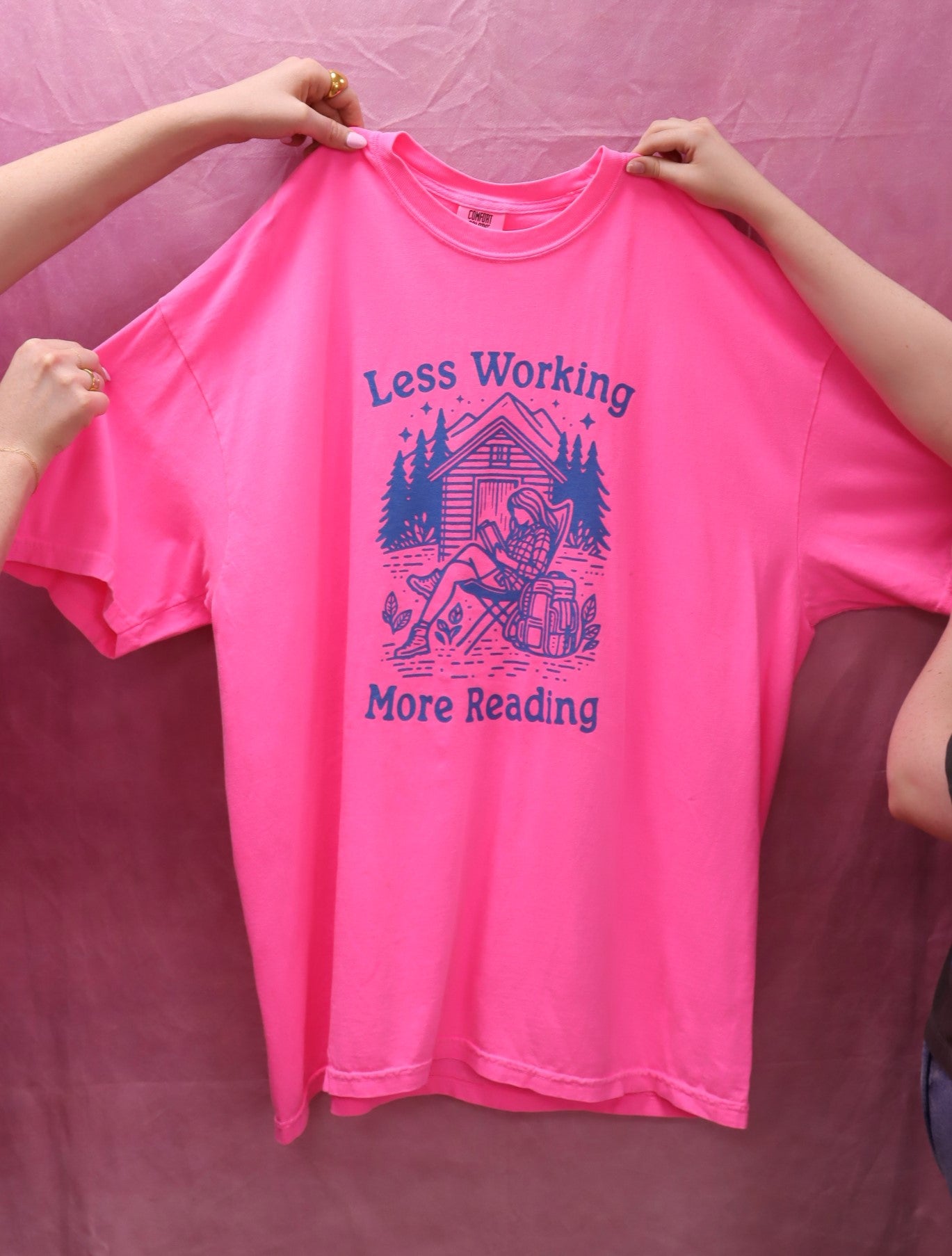 "Less Working, More Reading" Screen-printed Shirts