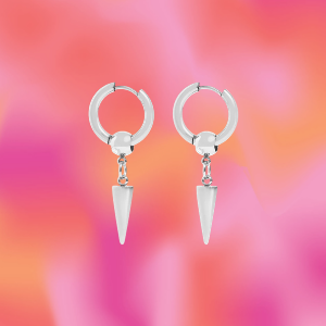 Single Spike Hoop Earrings
