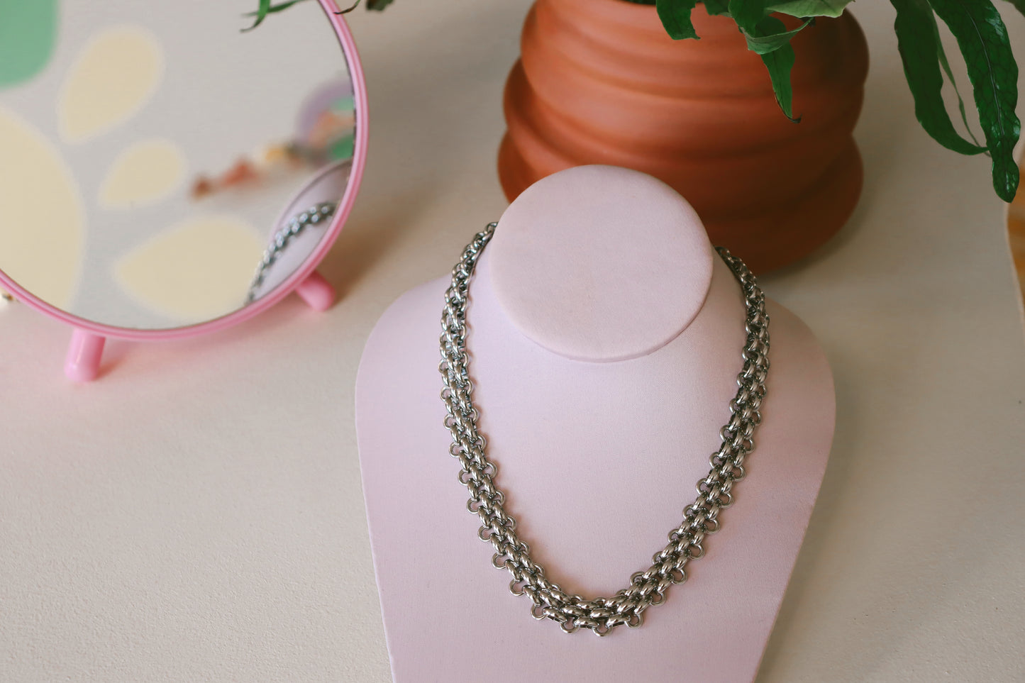 Chunky Titanium Statement Necklace