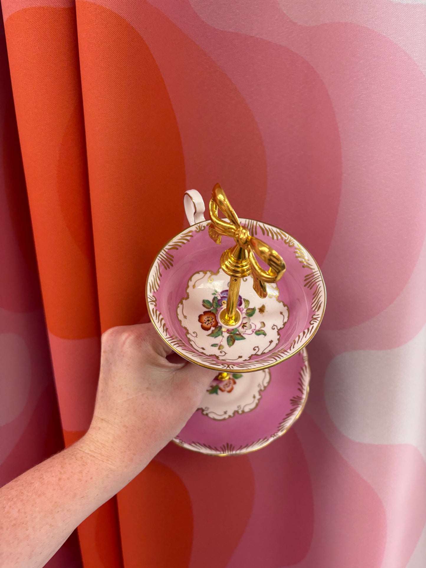 Handmade Tea Cup Display