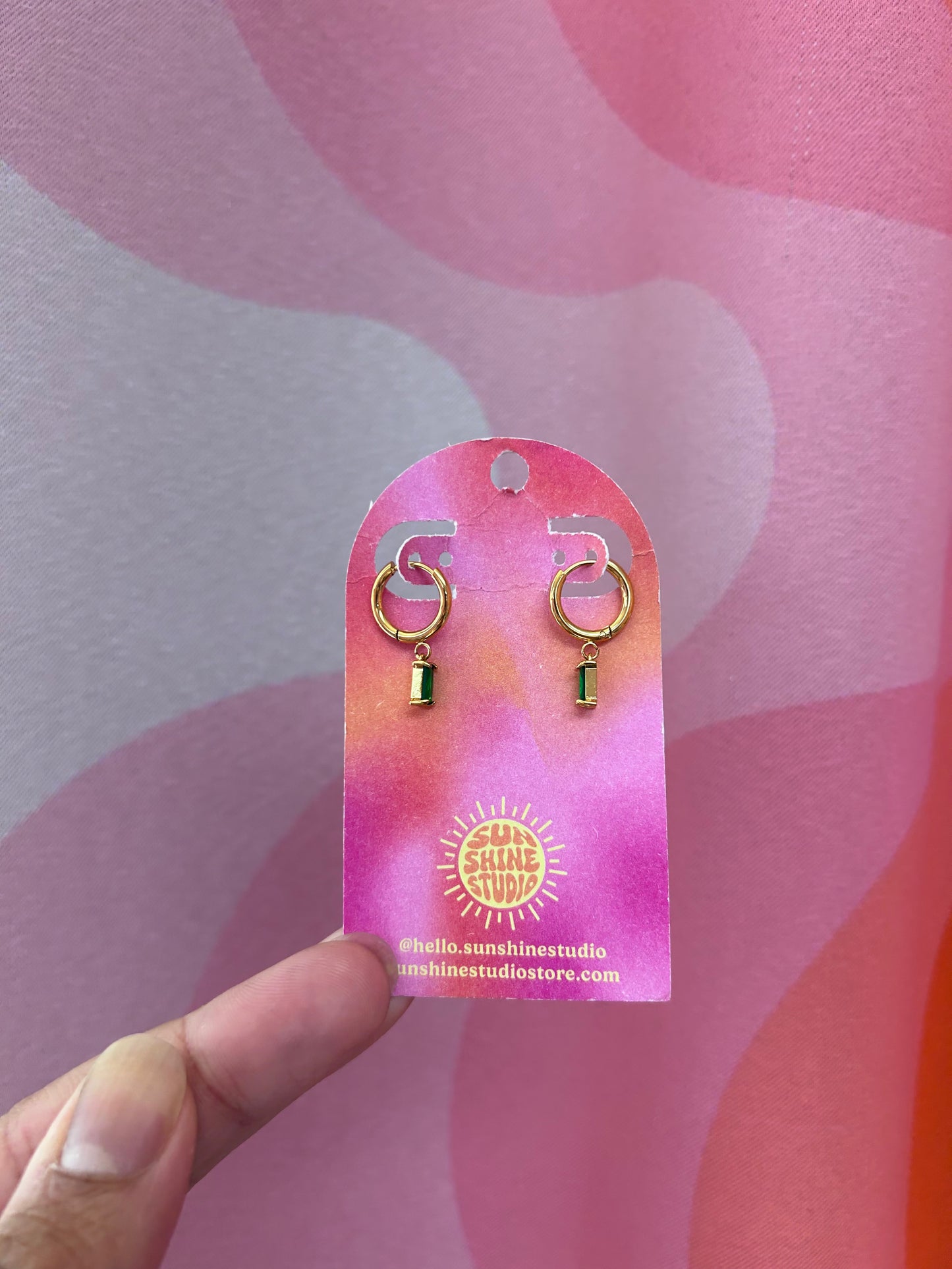 Simple Colorful Gem Hoop