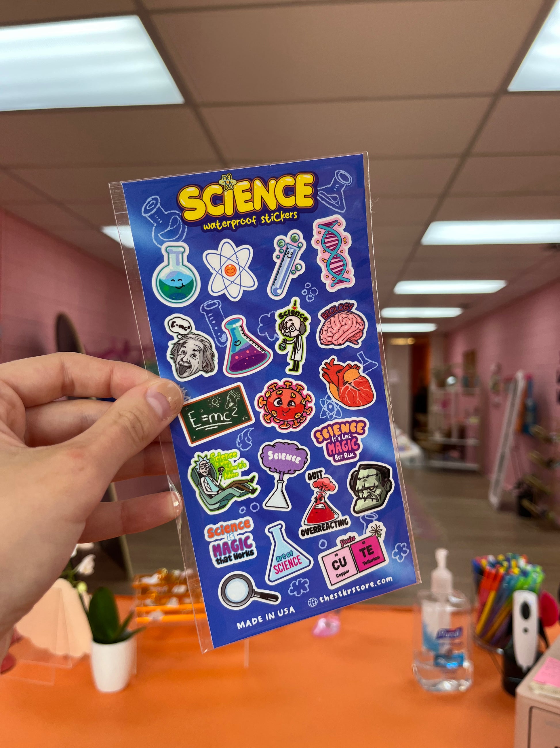 Science Sticker Pages Science Waterproof Sticker Sheet – Sunshine Studio