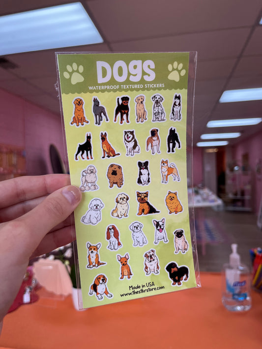 Dogs Waterproof Sticker Sheet
