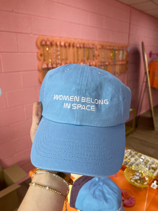 Women Belong in Space Embroidered Hat