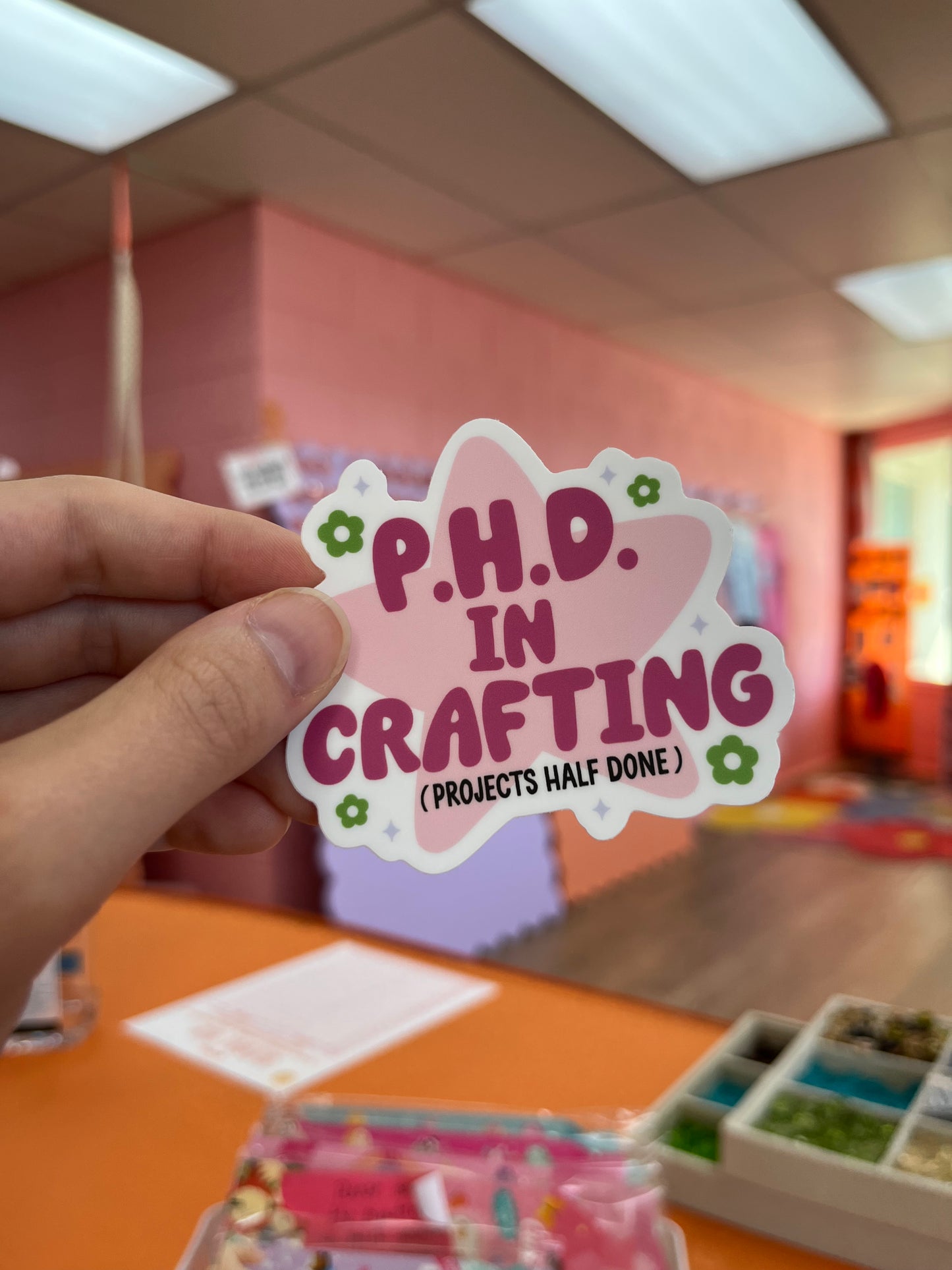 PHD in Crafting Sticker