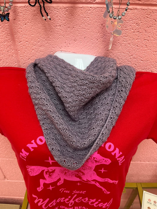XL Crochet Seashell Bandana