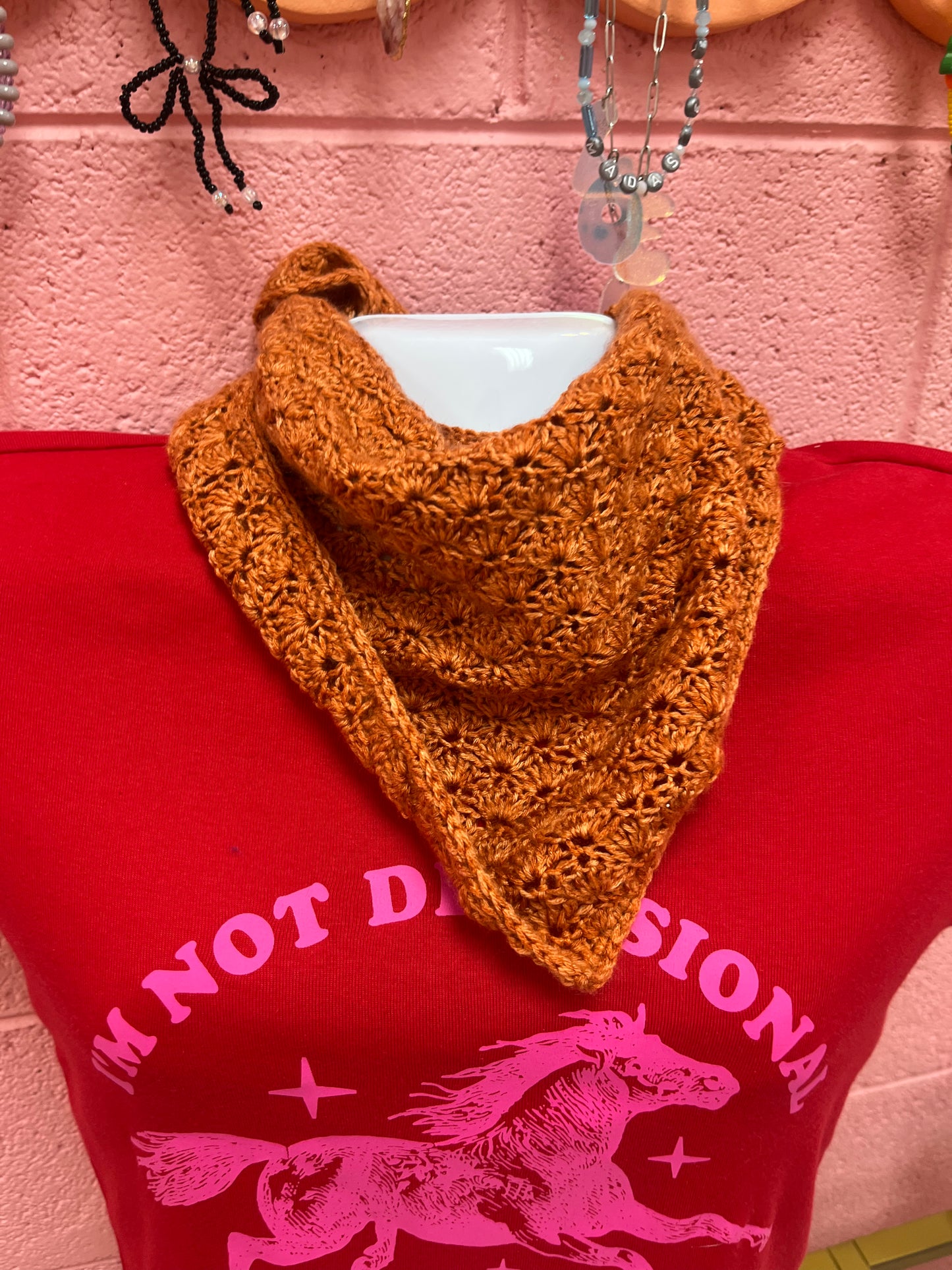 XL Crochet Seashell Bandana