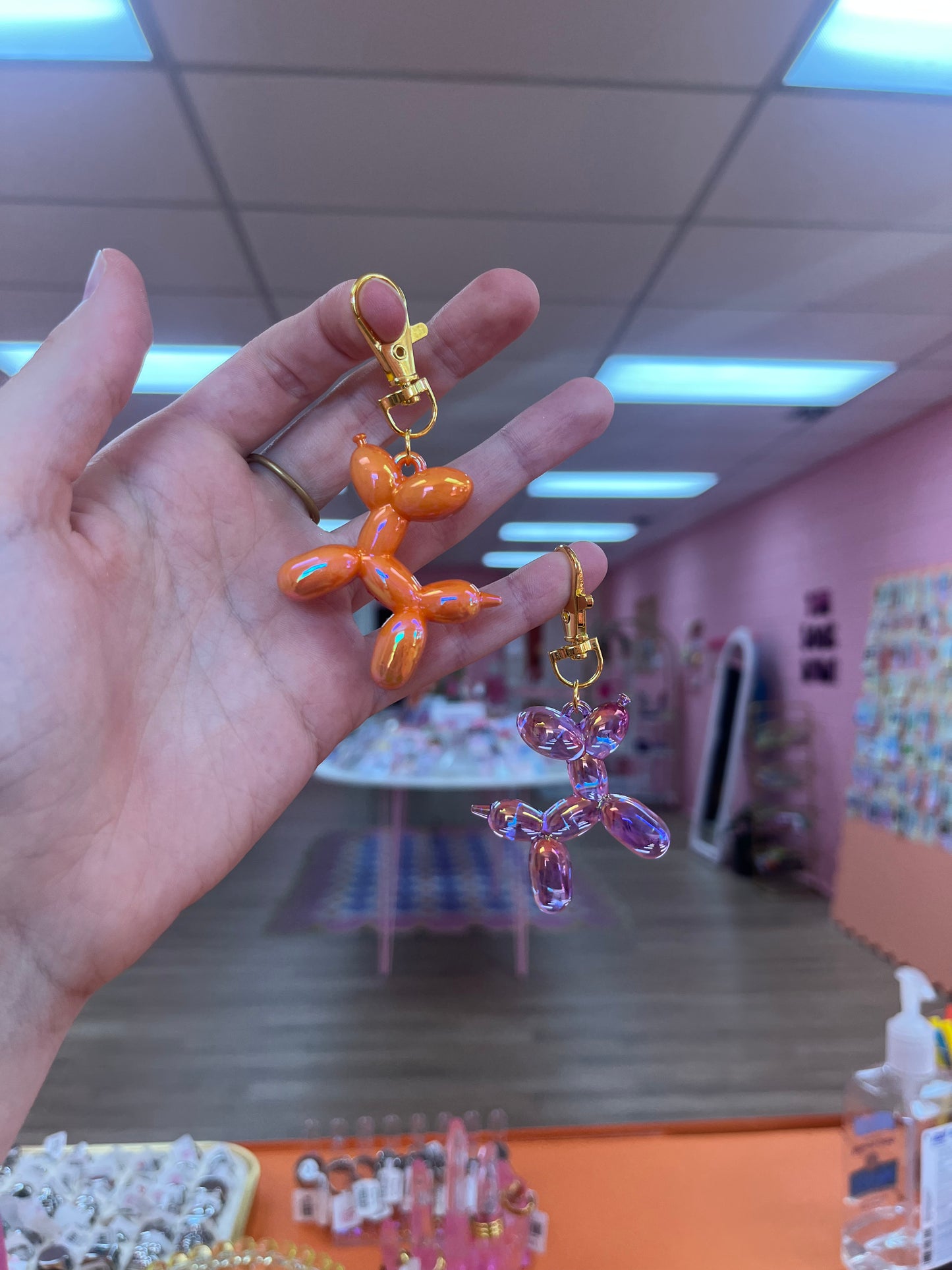 Gold Hardware Balloon Animal Keychain