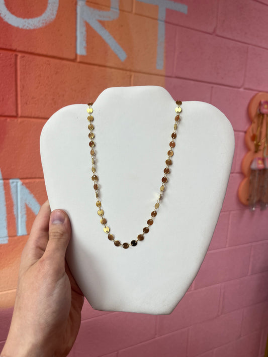 Circle Chain Gold Necklace