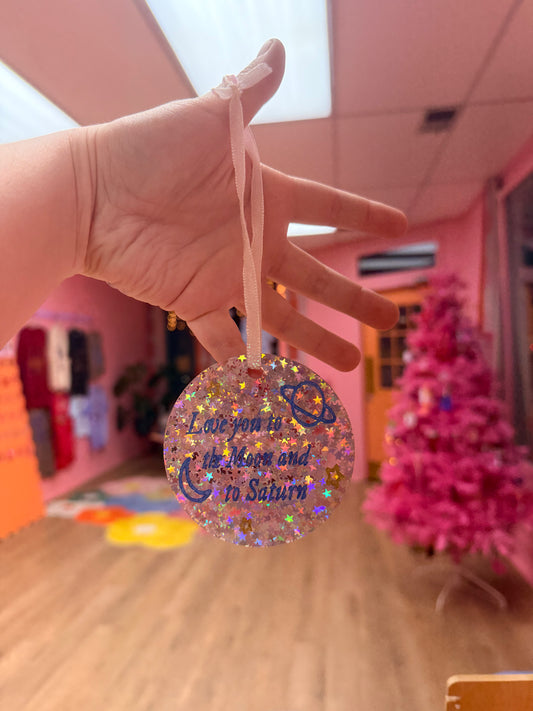 “Love You to the Moon and to Saturn” Ornament