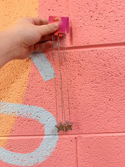 Puffy Star Titanium Necklace