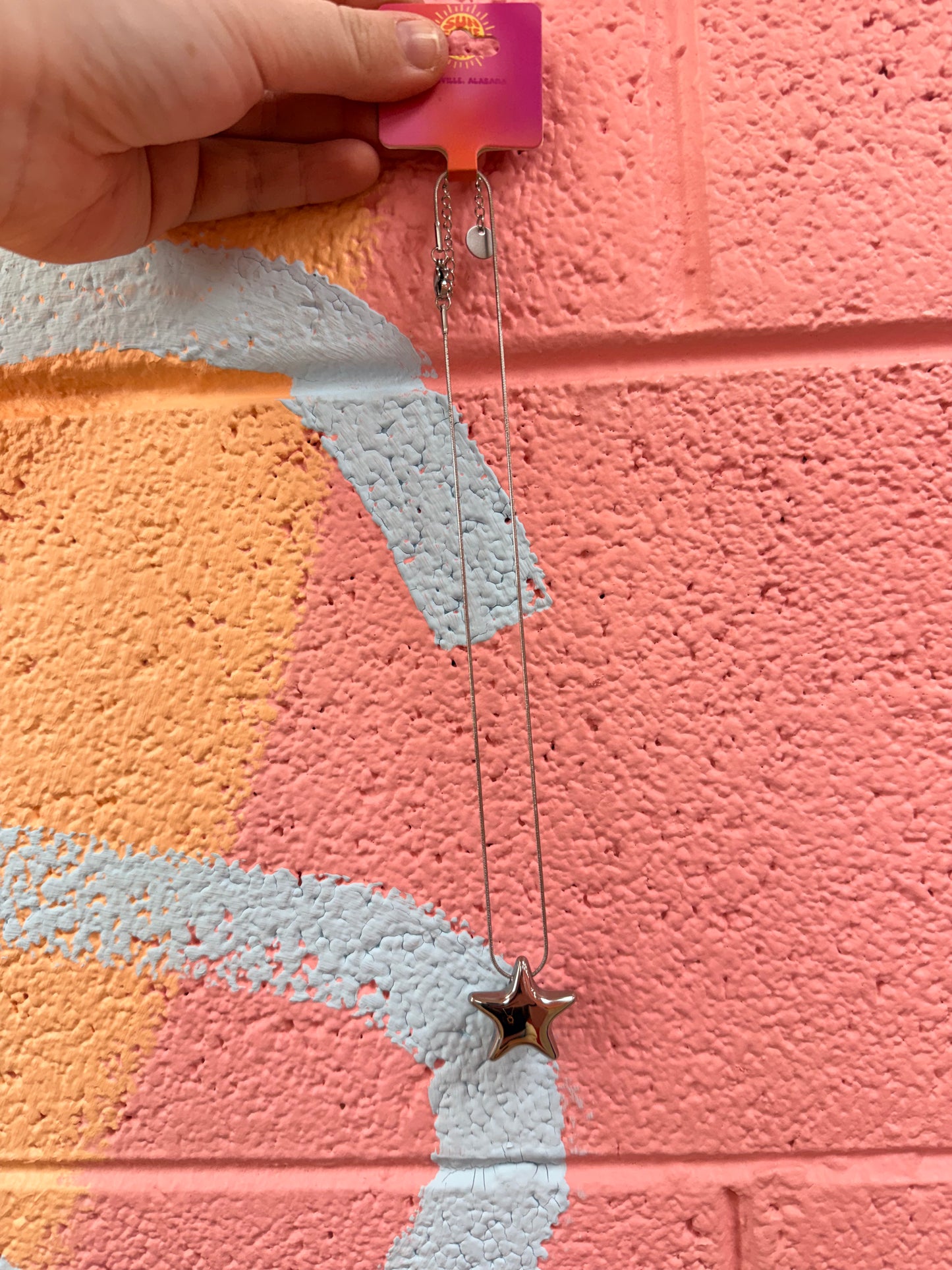 Puffy Star Titanium Necklace