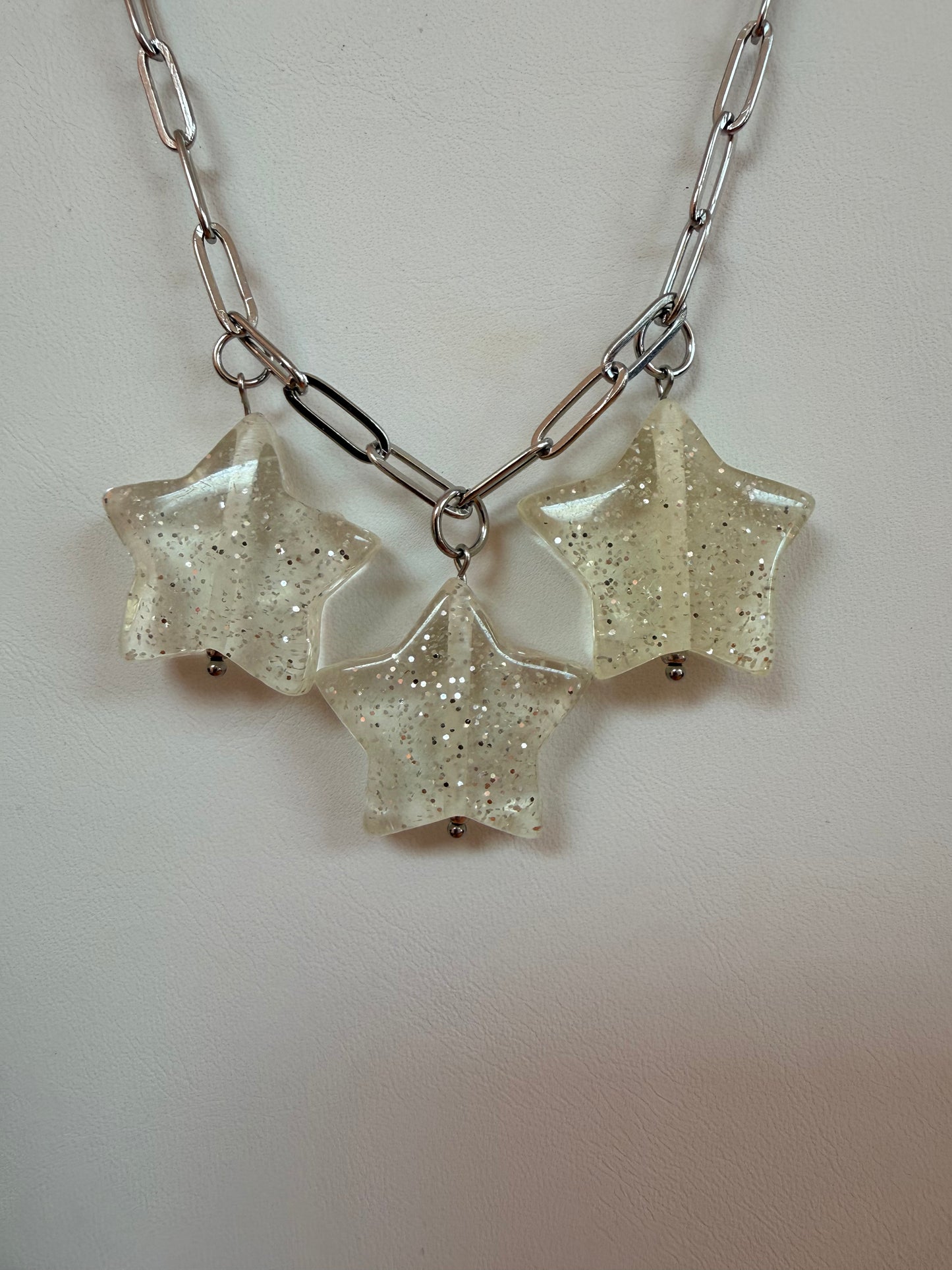 Puffy Star Titanium Necklace