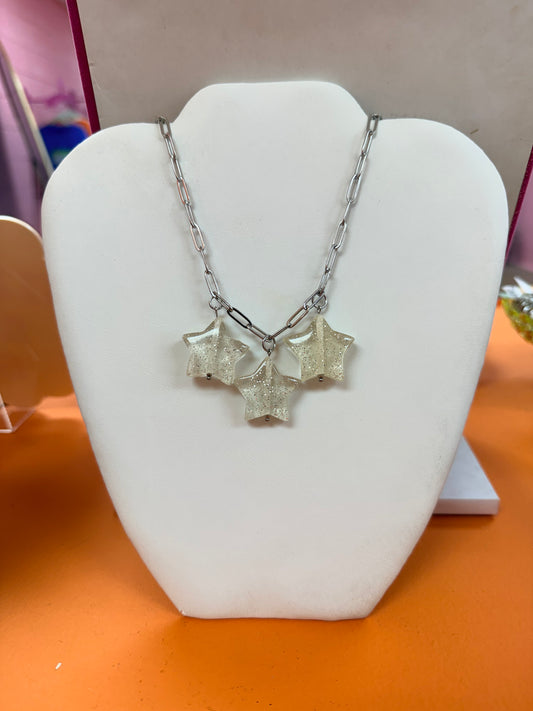 Puffy Star Titanium Necklace