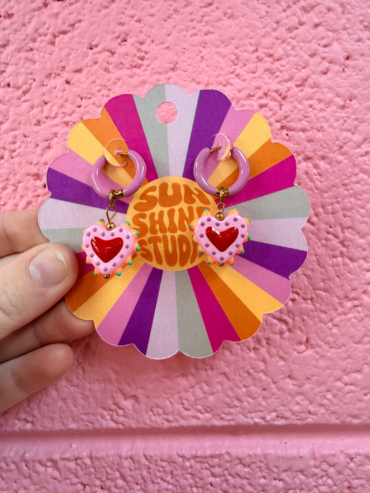 Whimsical Heart Titanium Earrings