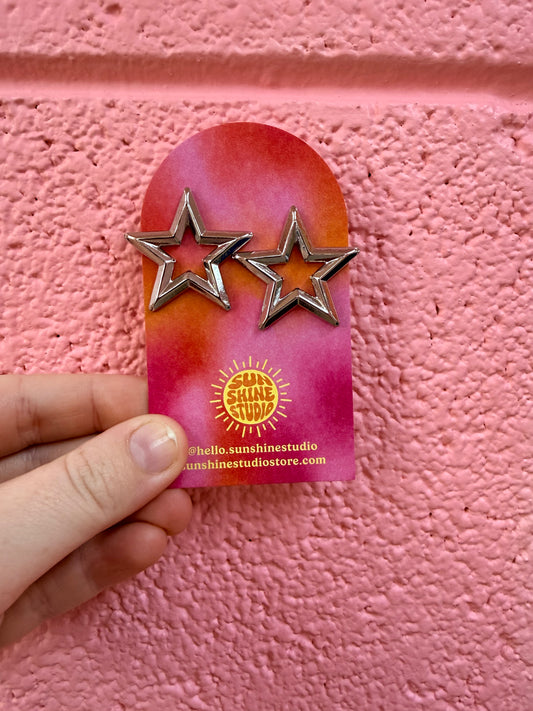 Large Star Cutout Earrings