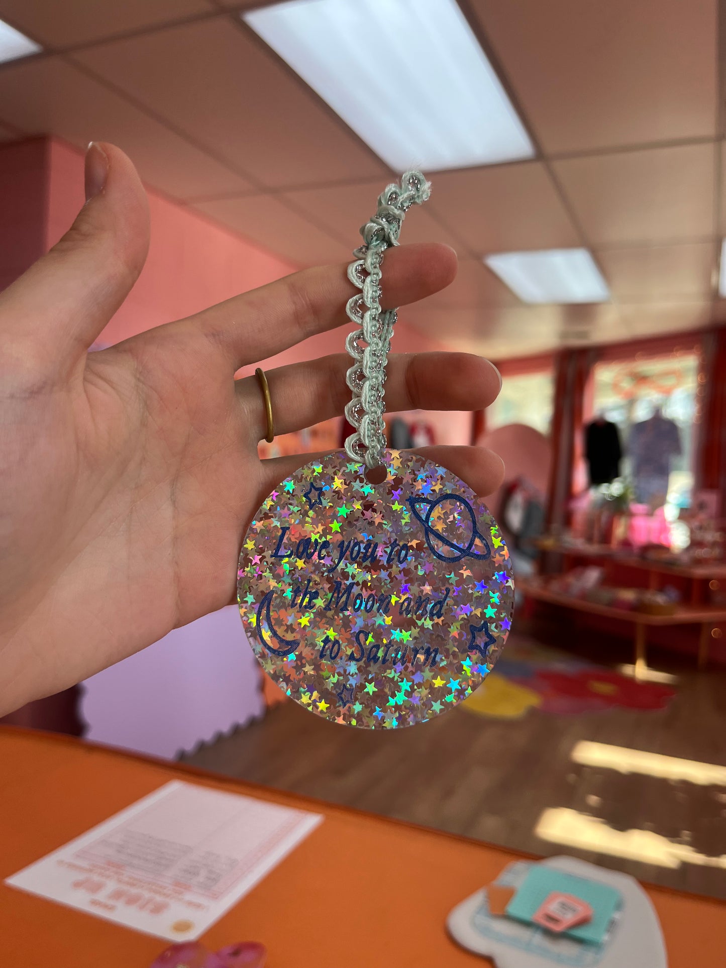 “Love You to the Moon and to Saturn” Ornament