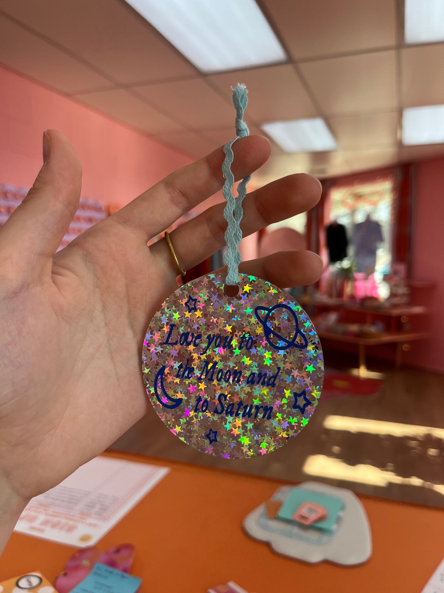 “Love You to the Moon and to Saturn” Ornament