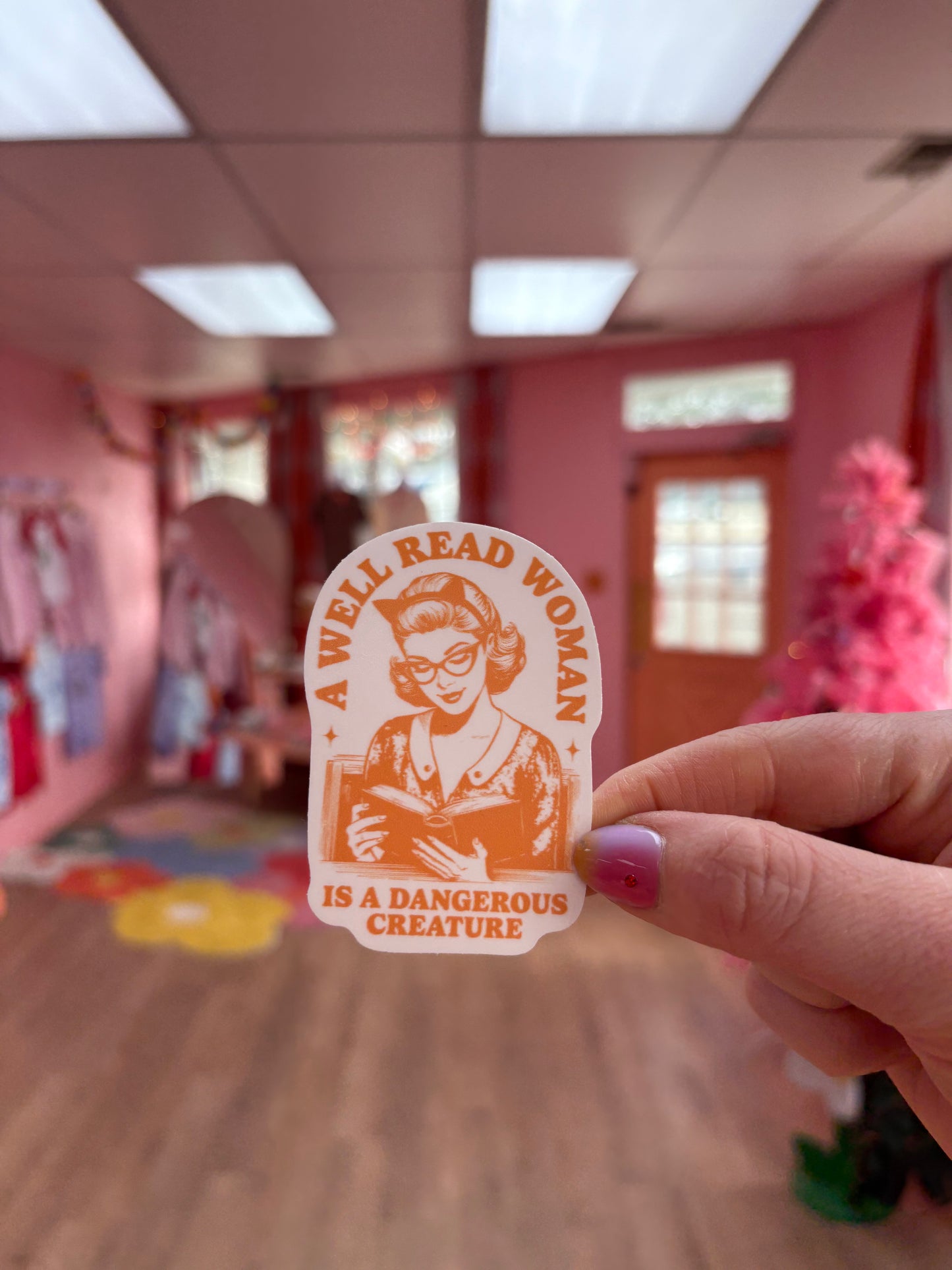 "A Well Read Woman" Sticker