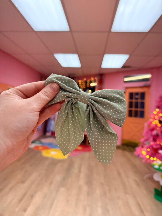 Polka Dot Hair Bow Clip
