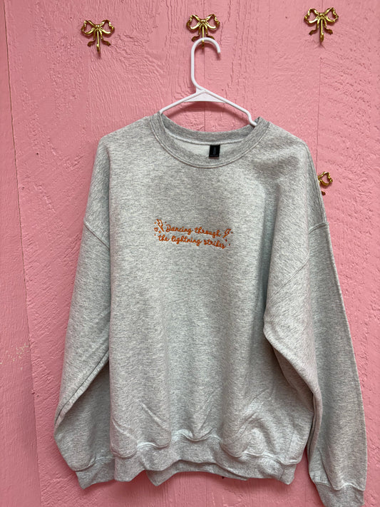 Dancing Through The Lightning Strikes Eras Embroidered Tops