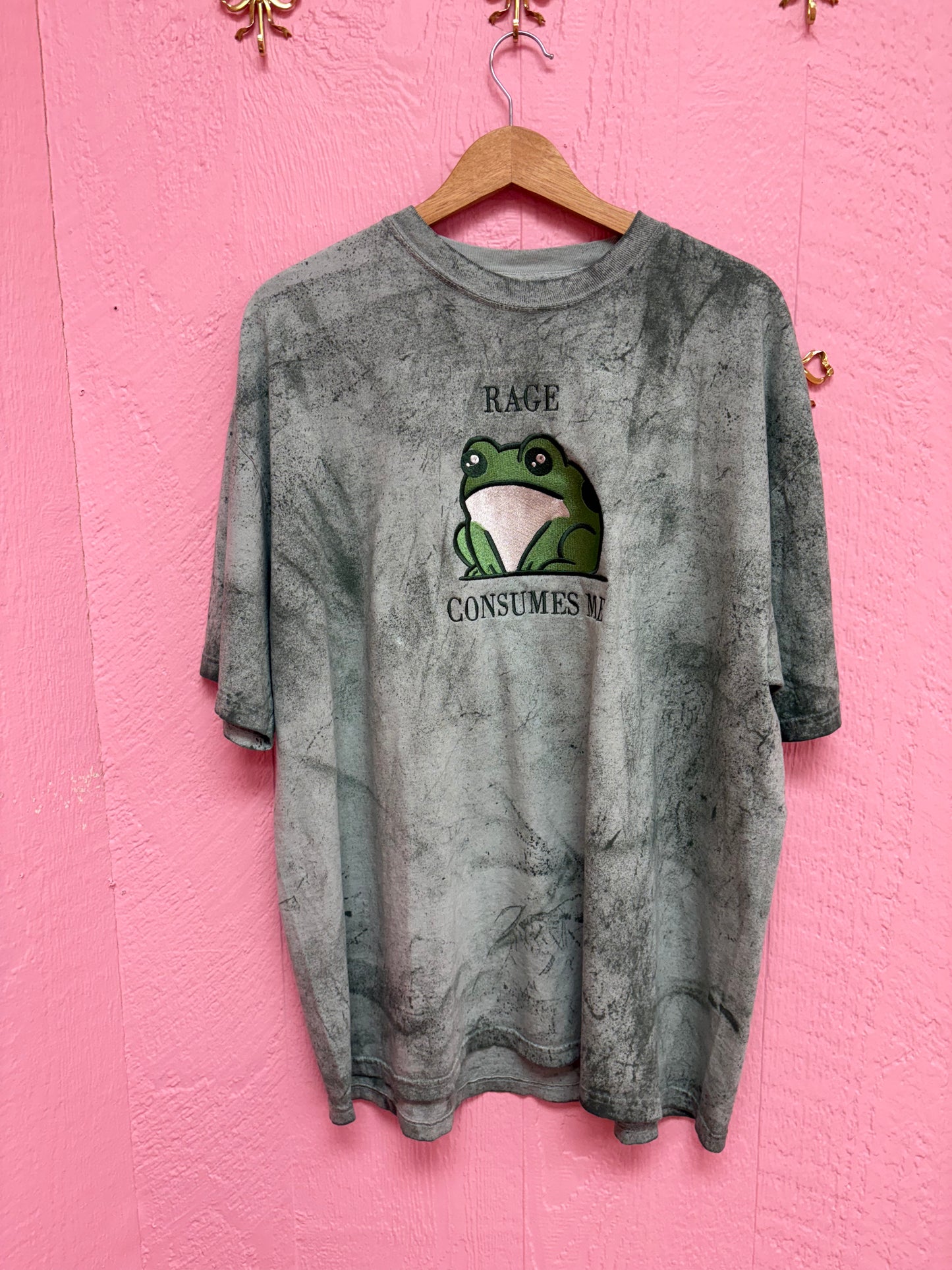 "Rage Consumes Me"  -Embroidered Frog Tee