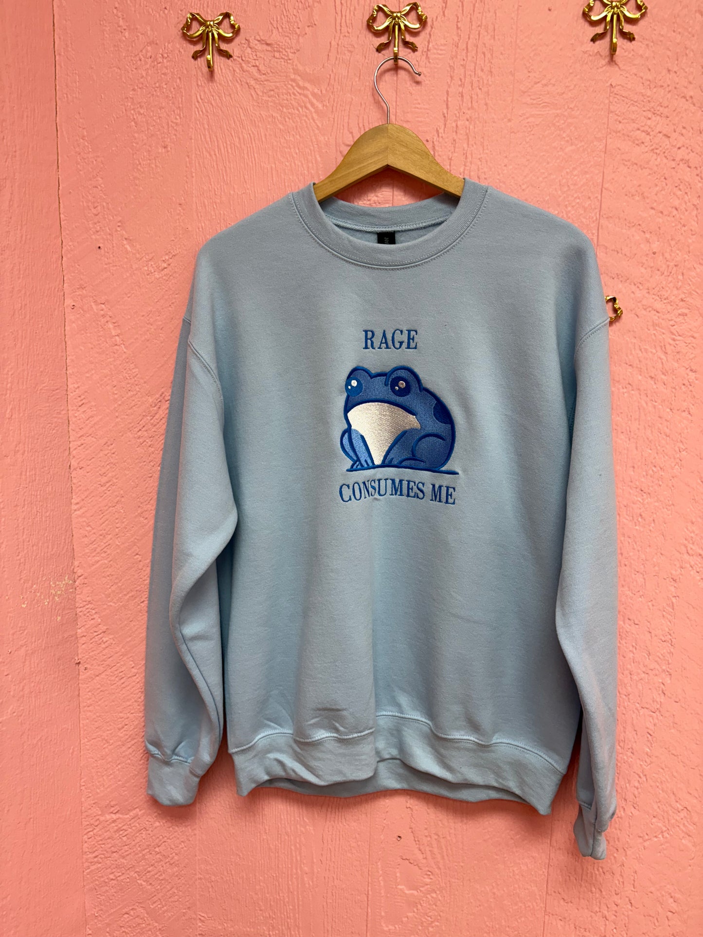 "Rage Consumes Me"  -Embroidered Frog Tee