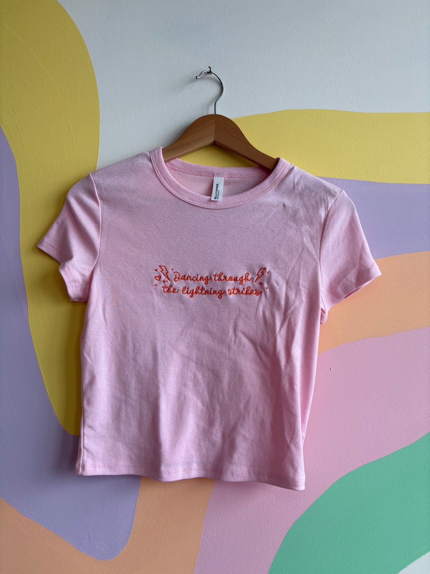 Dancing Through The Lightning Strikes Eras Embroidered Tops