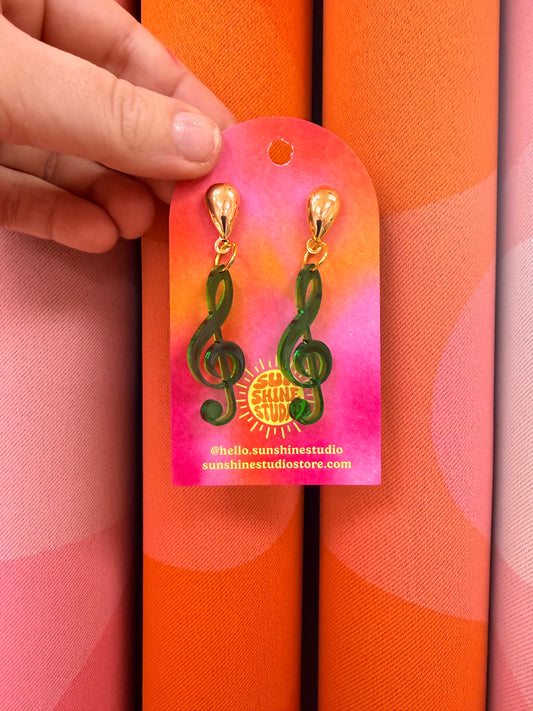 Treble Clef Earrings