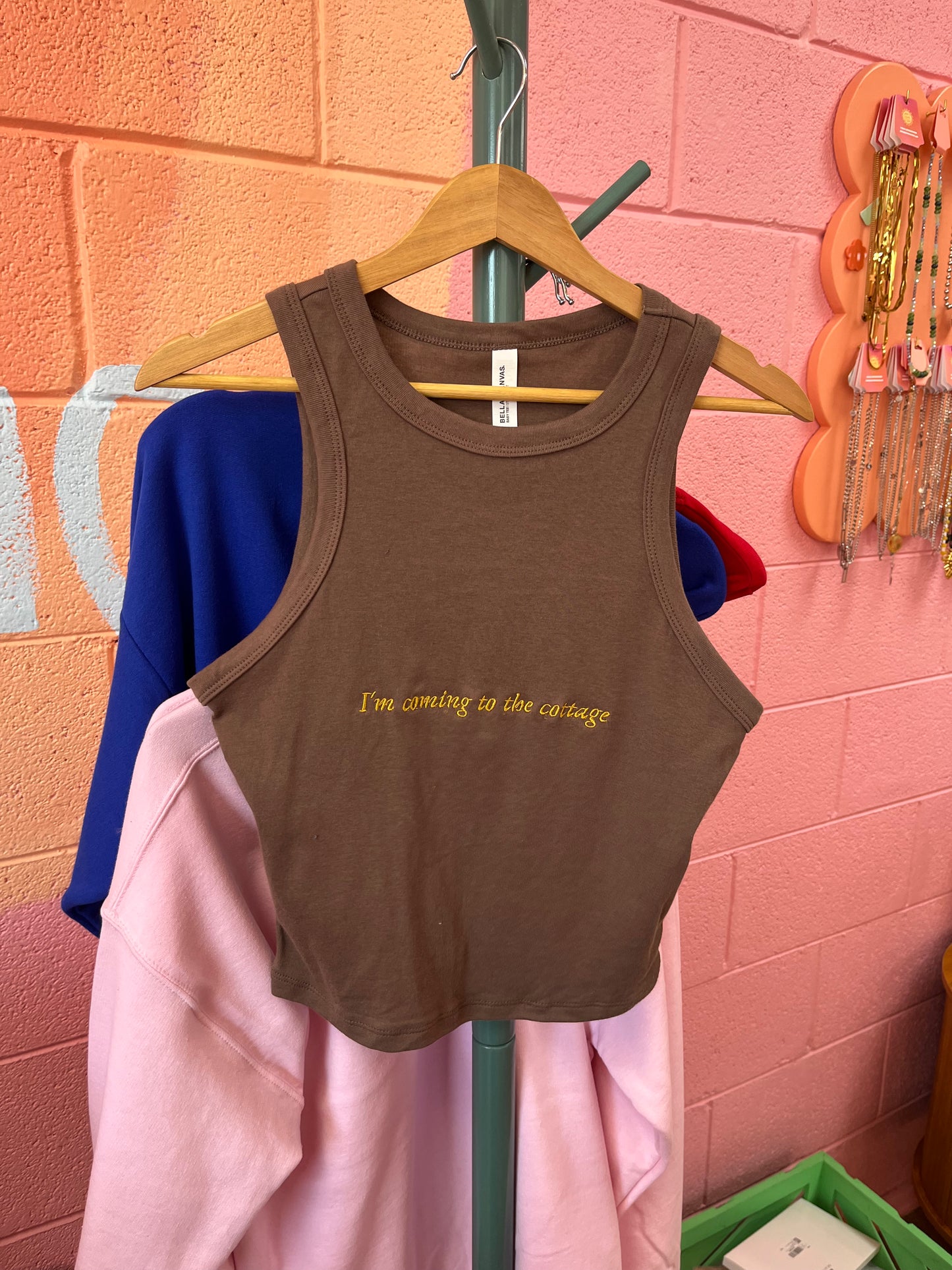 "I'm coming to the cottage" Heated Rivalry Embroidered Top
