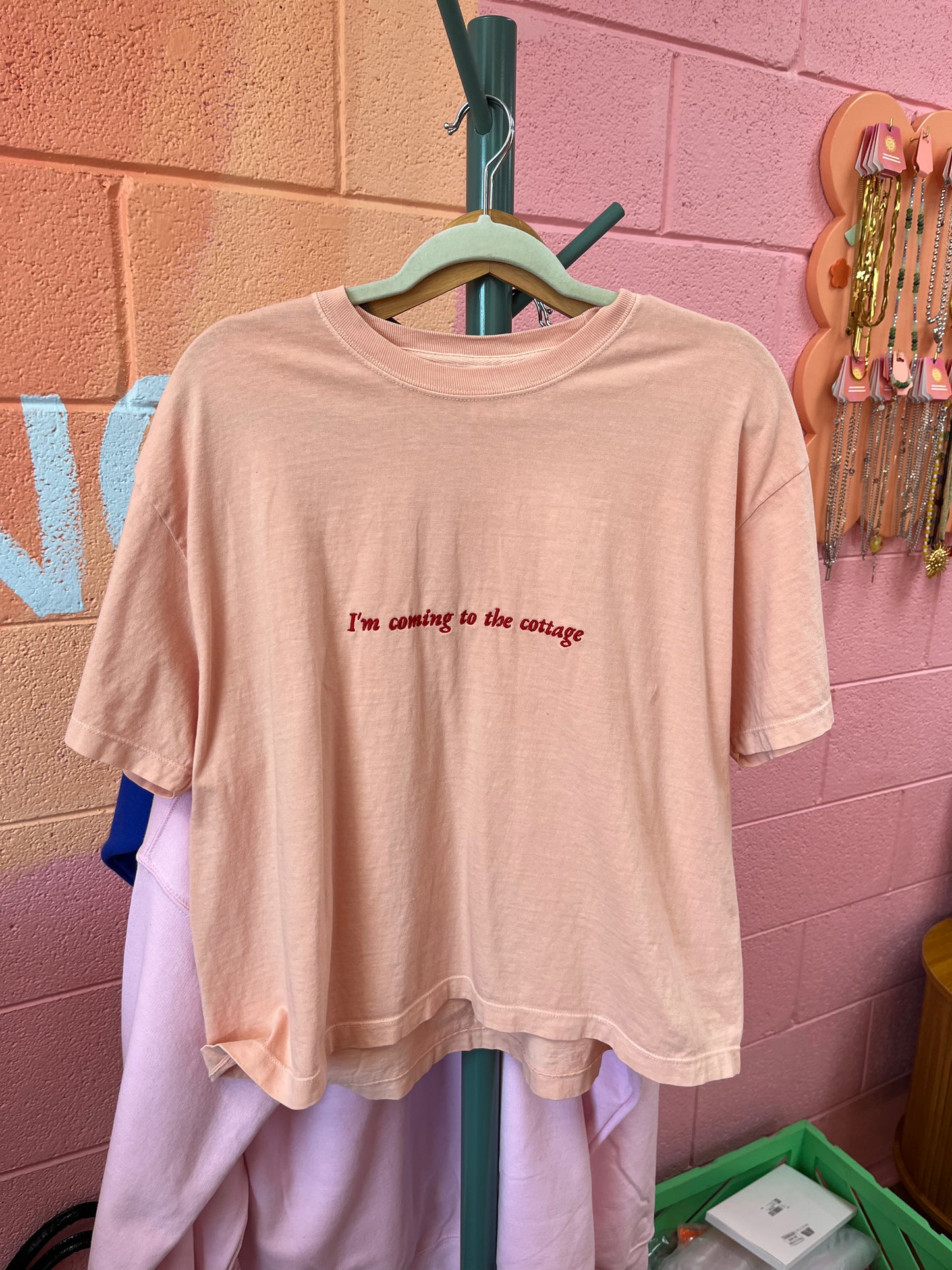 "I'm coming to the cottage" Heated Rivalry Embroidered Top