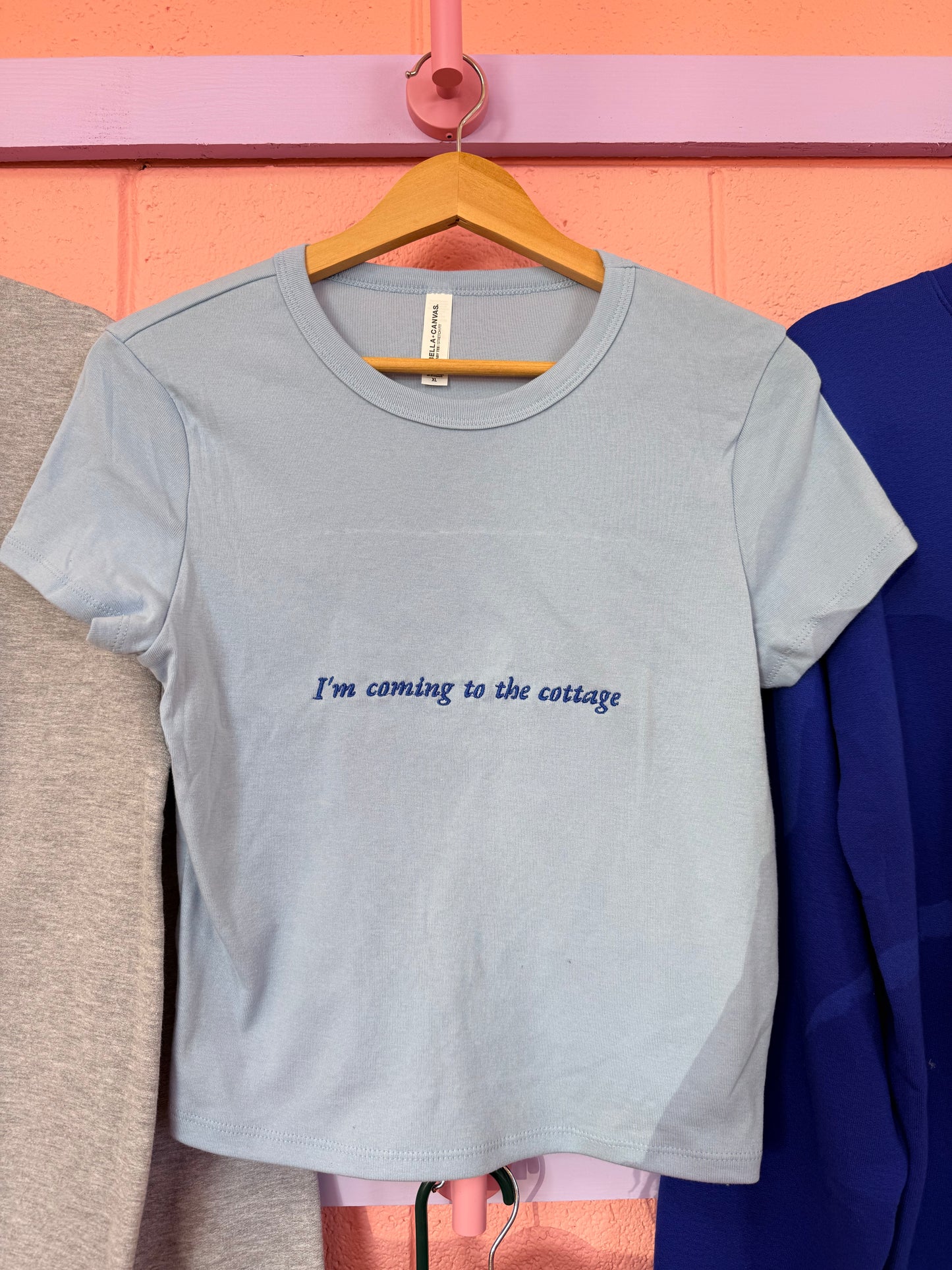 "I'm coming to the cottage" Heated Rivalry Embroidered Top