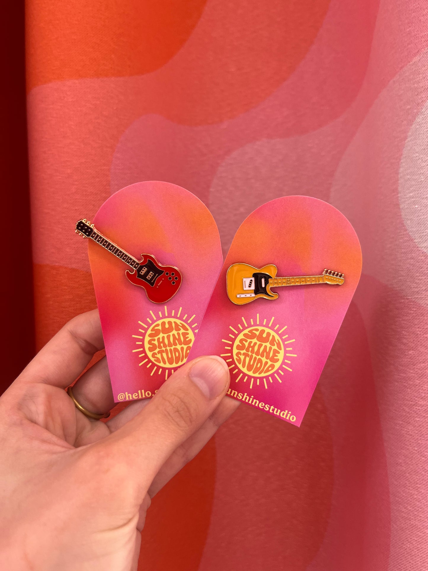 Guitar Enamel Pins