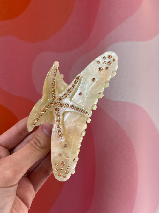 Shimmering Starfish Hair Claw