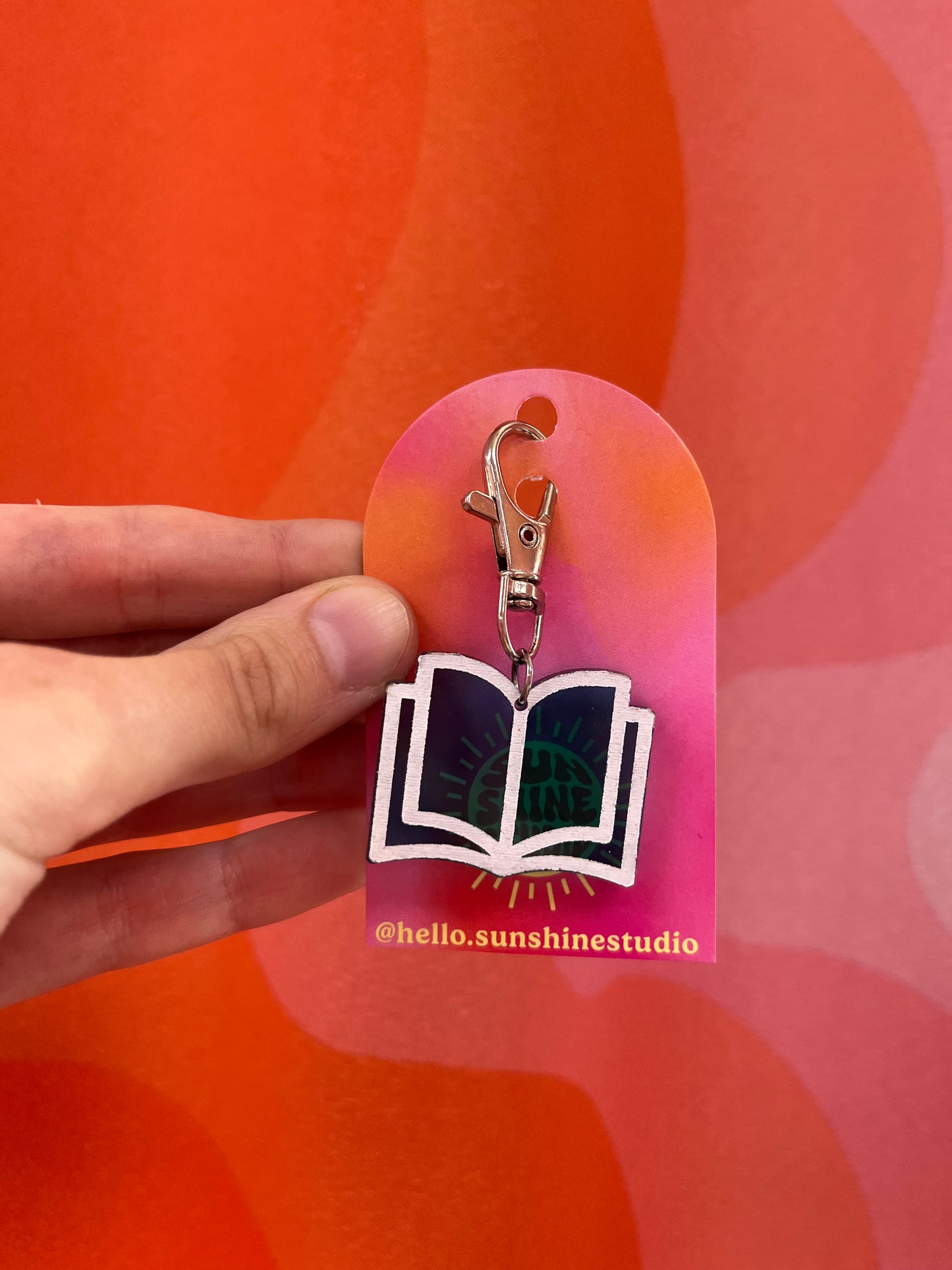 Open Book Bag Charm