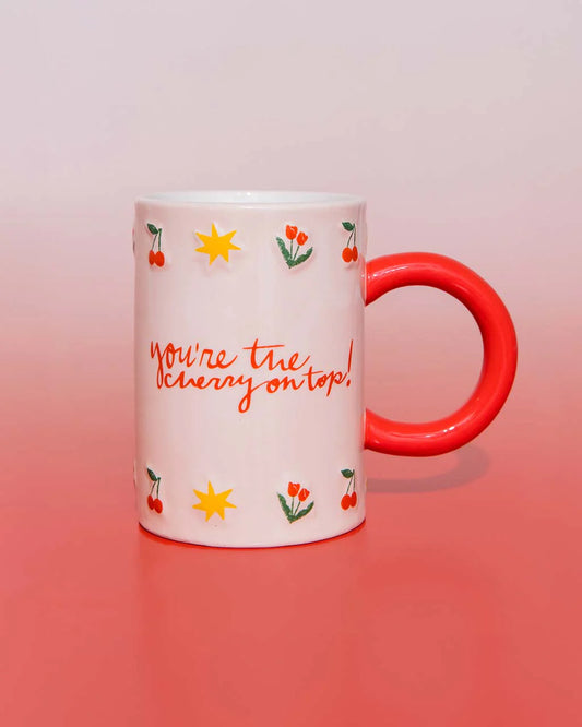 HOT STUFF CERAMIC MUG - CHERRY ON TOP