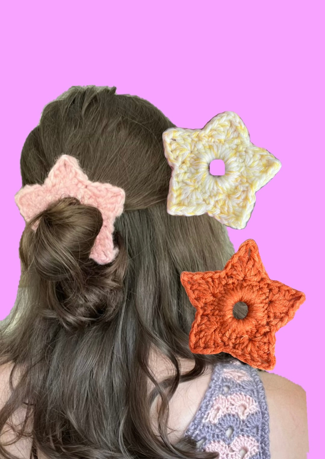 Crochet Small Flower Scrunchies