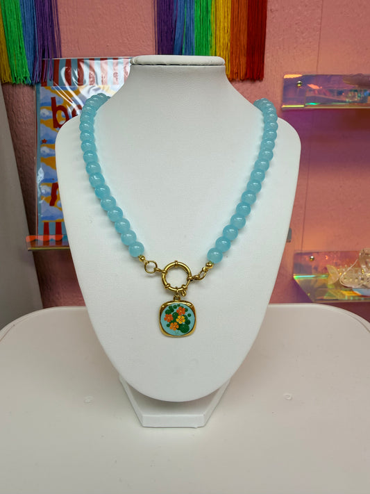 Addison Titanium Beaded Necklace
