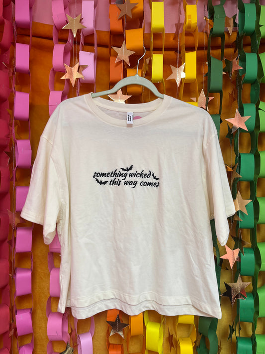 Something Wicked This Way Comes Embroidered Tee